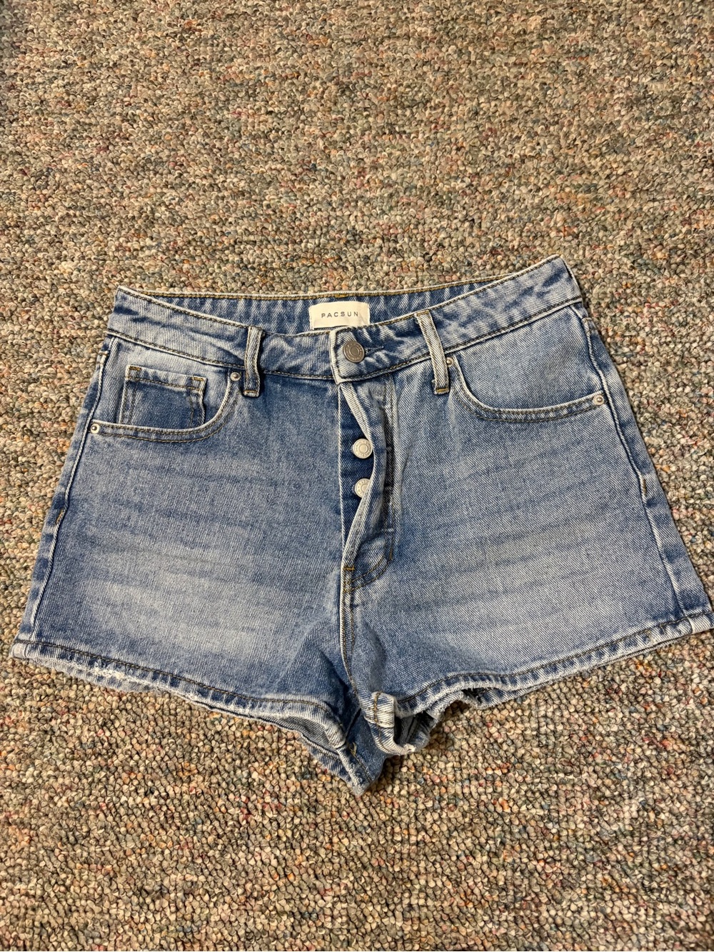PacSun Light Wash High-Rise Denim Shorts